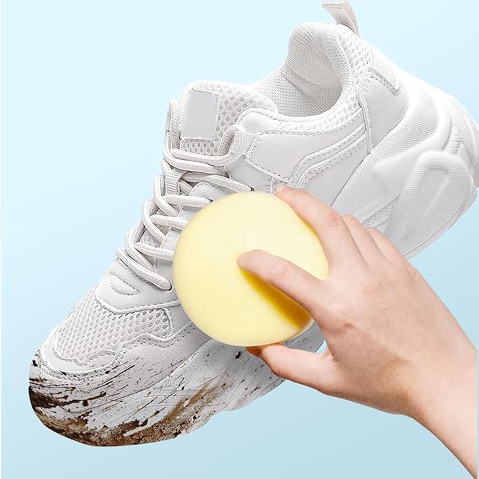 Shoes Whitening Cleansing Cream with Sponge | Tibagi