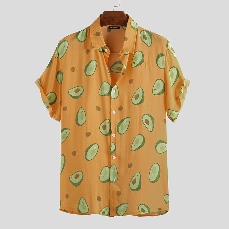 Yellow T-Shirt Avocado Print Beach Shirt | Tibagi Thrive & Explore | T-Shirt