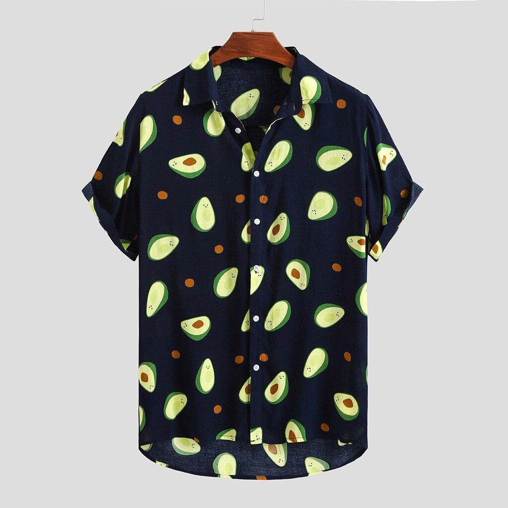 Blue T-Shirt Avocado Print Beach Shirt | Tibagi Thrive & Explore | T-Shirt