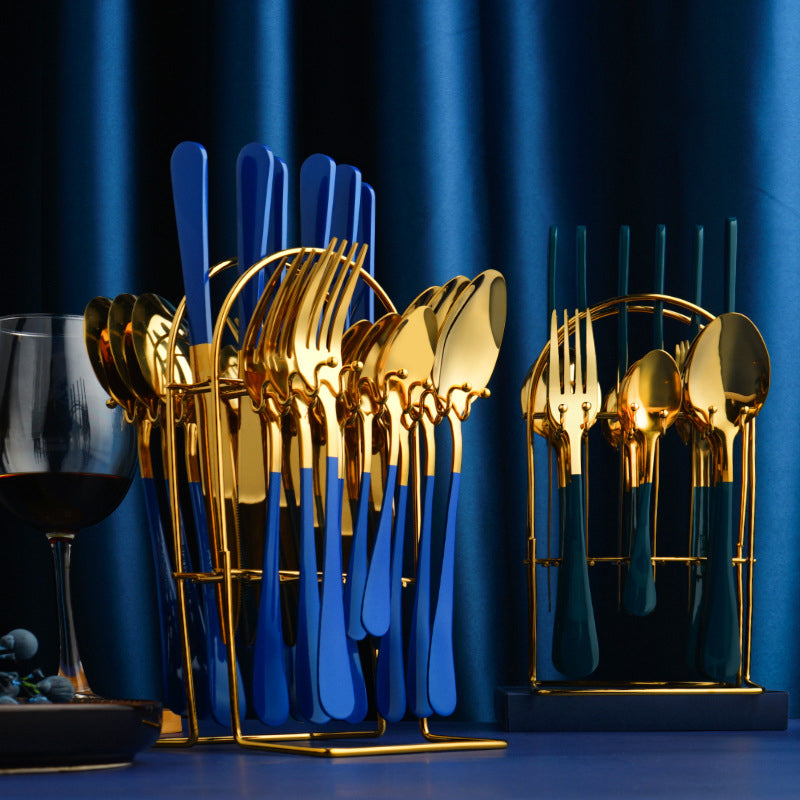 Tibagi Gold Dinnerware Set Stainless Steel Luxury Gold Cutlery