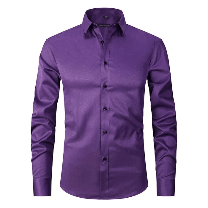 Purple Tibagi Breathable High Elasticity Anti-Wrinkle Shirt